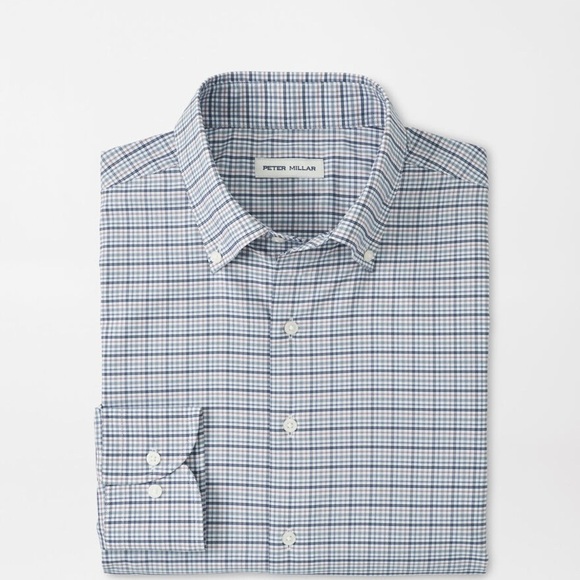 Peter Millar Crown Sport Men’s Performance Twill Sport Shirt Size L - Picture 1 of 10